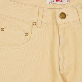 Памучен панталон с пет джоба за момиче кафяв Vitivic 181132 2