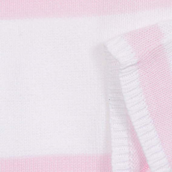 Памучна блуза за бебе в бяло и розово Neck & Neck 181181 3