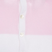 Памучна блуза за бебе в бяло и розово Neck & Neck 181182 2