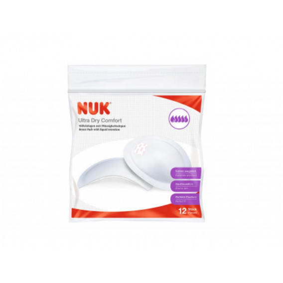 Еднократни подплънки дневни/нощни, Ultra Dry, 12 бр. NUK 181426 