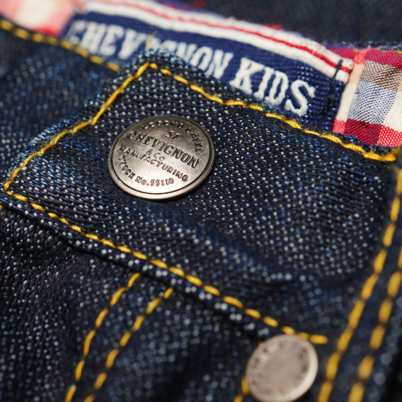 Памучни дънки за бебе за момче сини Chevignon 181920 5