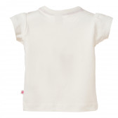 Памучна тениска за бебе с апликация на сърце, бяла FZ frendz 182056 2