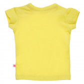 Памучна тениска за бебе с апликация на сърце, жълта FZ frendz 182060 2