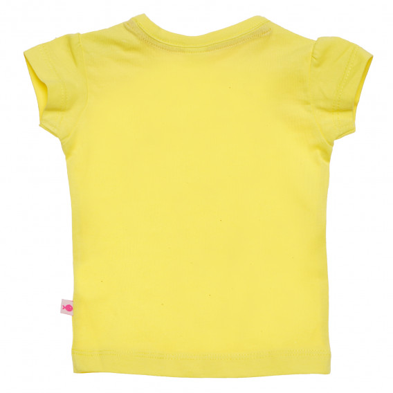 Памучна тениска за бебе с апликация на сърце, жълта FZ frendz 182060 2