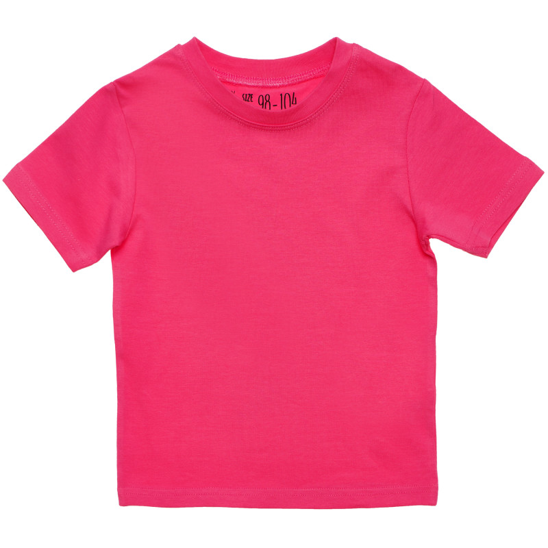 Памучна тениска за момиче, розова  182140