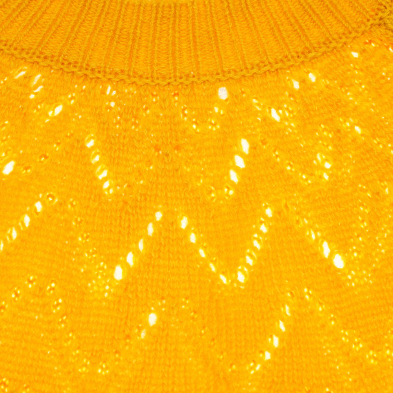 Плетен пуловер за момиче жълт Name it 182359 3