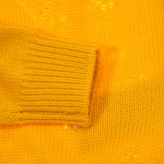 Плетен пуловер за момиче жълт Name it 182360 4