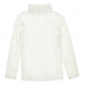 Памучна блуза с дълъг ръкав и принт на звездички, бяла OVS 182428 4