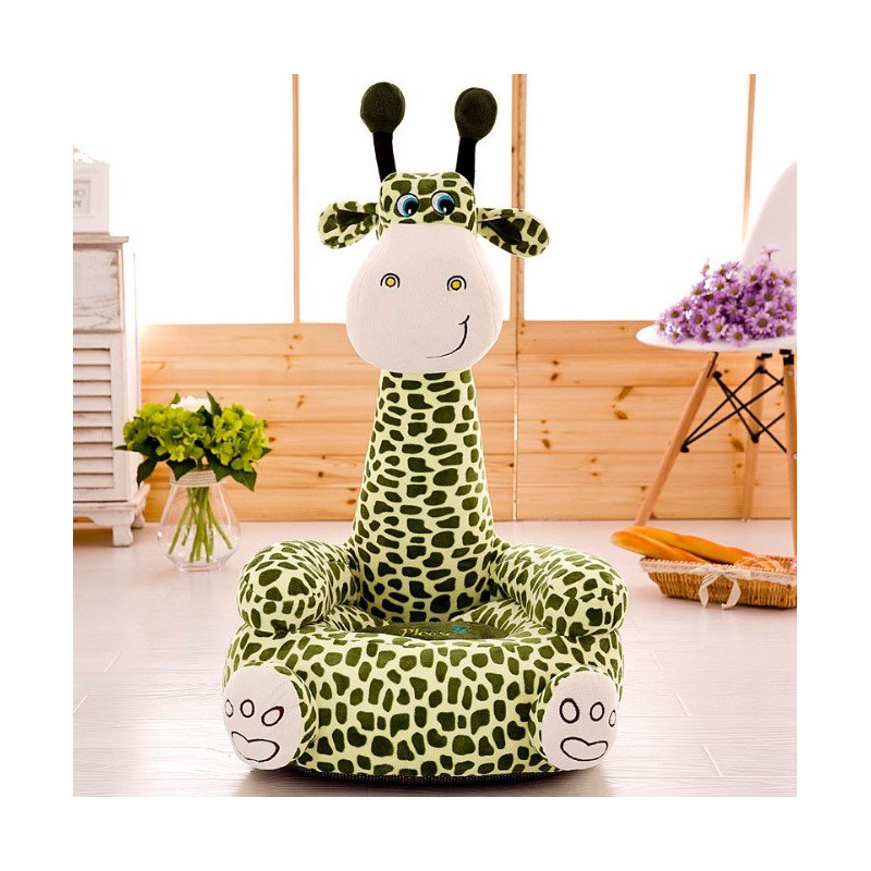 Бебешки фотьойл / пуф - Зелен жираф  182668