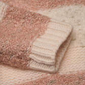 Плетен пуловер с поло яка за момиче екрю Chicco 182810 3