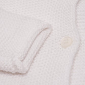 Памучна бяла жилетка с качулка за бебе Idexe 182918 3