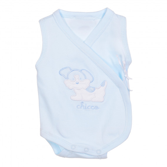 Памучно боди за бебе за момче синьо Chicco 183067 