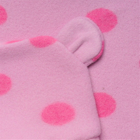 Комплект от две части одеяло и шапка за бебе розови  183107 2