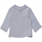 Памучна блуза с дълъг ръкав за бебе за момче, синя Chicco 183129 2