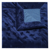 Плюшено одеяло за момче тъмно синьо TUTU 183317 