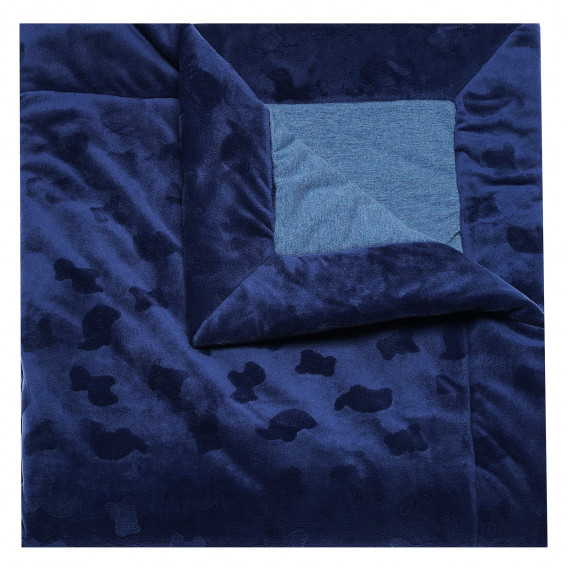 Плюшено одеяло за момче тъмно синьо TUTU 183317 