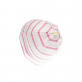 Памучна шапка в бяло и розово за момиче ZY 183341 2