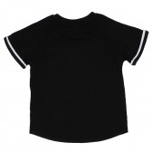 Памучна тениска за бебе, черна Idexe 183571 4