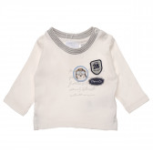 Памучна блуза с дълъг ръкав за бебе с контрасно бие Chicco 183584 