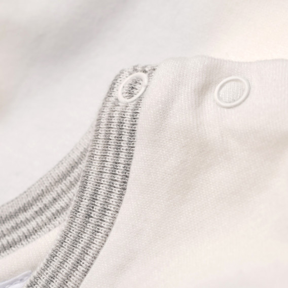 Памучна блуза с дълъг ръкав за бебе с контрасно бие Chicco 183587 4