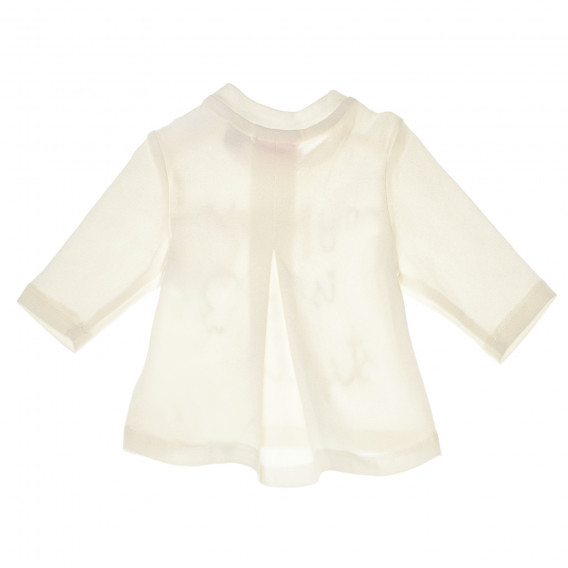 Блуза с дълъг ръкав и закачлив надпис за бебе за момиче екрю Chicco 183589 2