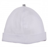Памучна шапка за бебе за момиче бяла Idexe 183881 2