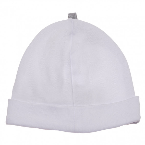 Памучна шапка за бебе за момиче бяла Idexe 183881 2