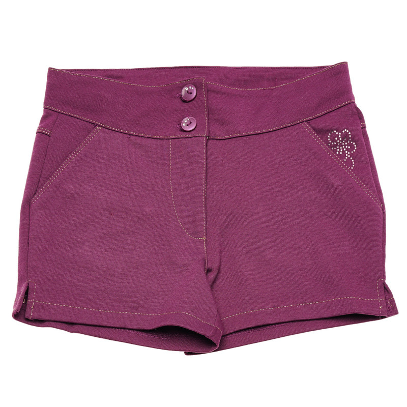 Изчистени къси панталони за момиче, лилави  184007