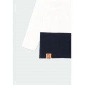 Памучна блуза с дълъг ръкав и принт на баскетболист за момче бяла Boboli 184098 6
