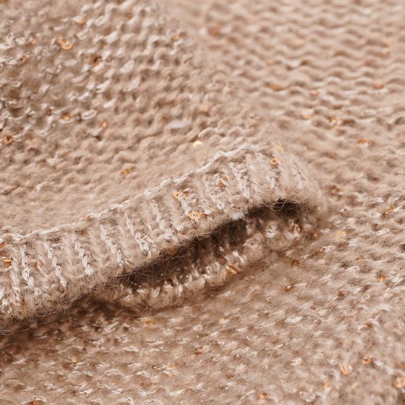 Плетена жилетка в бежово за бебе Idexe 184352 4