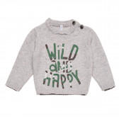 Пуловер с надпис "Wild and Happy" за момче Idexe 184554 