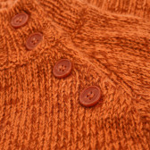 Пуловер с полу-поло яка за момиче оранжев Idexe 184560 3