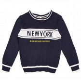 Пуловер с надпис "New York" за момче Trybeyond 184566 
