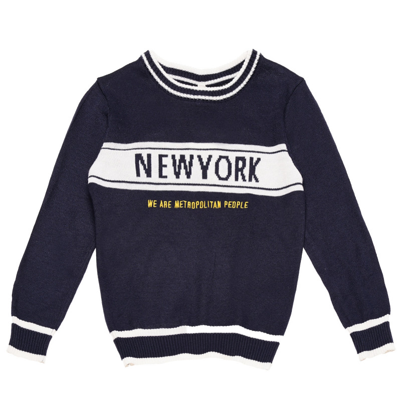 Пуловер с надпис "New York" за момче  184566