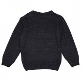 Пуловер с блестящи нишки за момче тъмно син Birba 184571 2