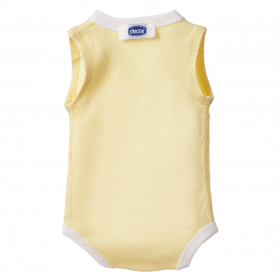 Памучен комплект от две бодита за бебе, жълти Chicco 184932 3