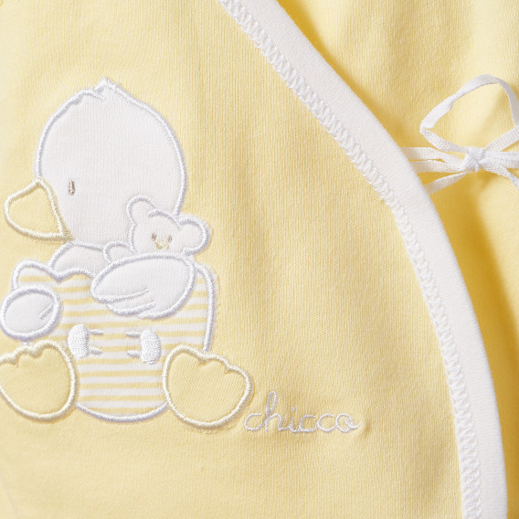 Памучен комплект от две бодита за бебе, жълти Chicco 184937 8