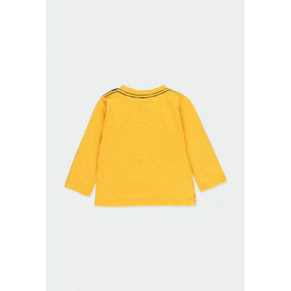Памучен комплект блуза и панталон в жълто и сиво за момче Boboli 185577 4