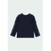 Памучна блуза с дантелени кантове за момиче тъмно синя Boboli 185586 2