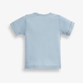 Памучна тениска с подгъв на ръкавите и принт за бебе момче, светло синя PIPPO&PEPPA 185940 2
