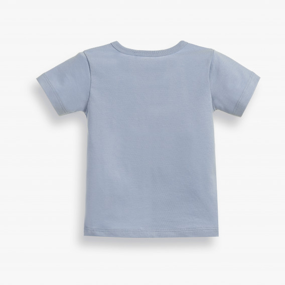 Памучна тениска за бебе с принт на зайче, синя PIPPO&PEPPA 185956 2
