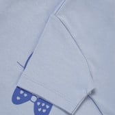 Памучна тениска за бебе с принт на зайче, синя PIPPO&PEPPA 185958 4