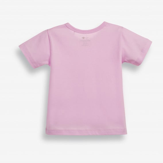 Памучна тениска за бебе момиче с принт на зайче, лилава PIPPO&PEPPA 185962 4