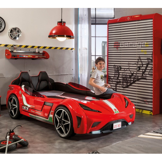 Детско Легло - Кола GTS, червено, 127х80х220 см. Cilek 18629 4