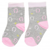 Комплект от три чифта чорапи за бебе за момиче многоцветни YO! 186556 4