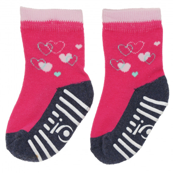Чорапи с сърца за бебе за момиче многоцветни YO! 186619 