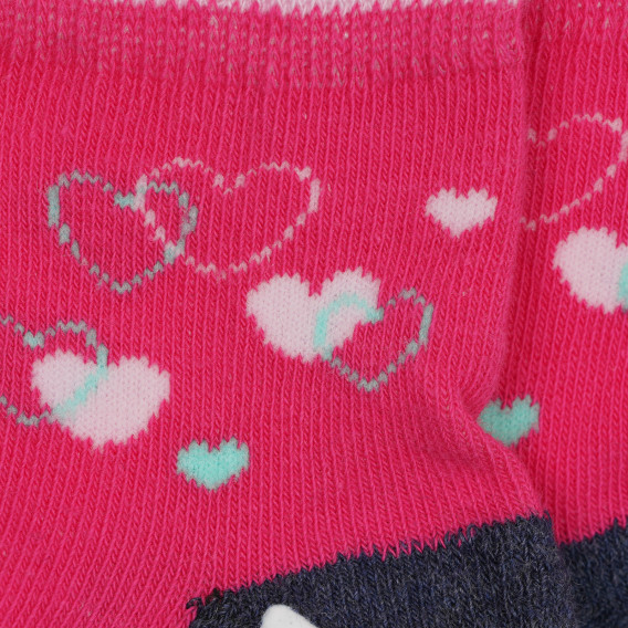Чорапи с сърца за бебе за момиче многоцветни YO! 186620 2