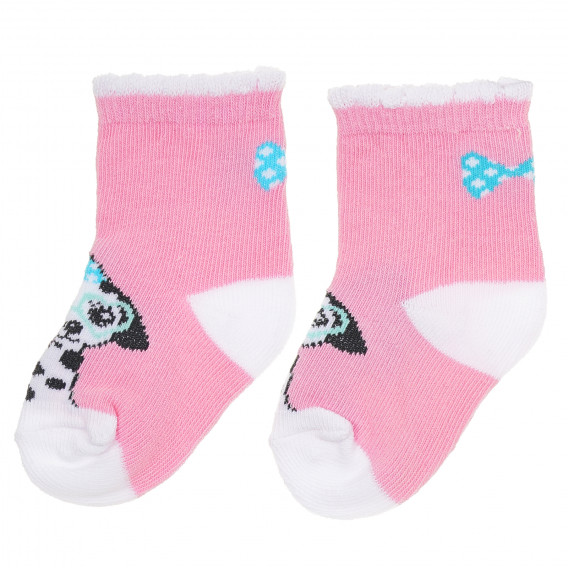 Комплект от три чифта чорапи с кученце за бебе за момиче многоцветни YO! 186623 2