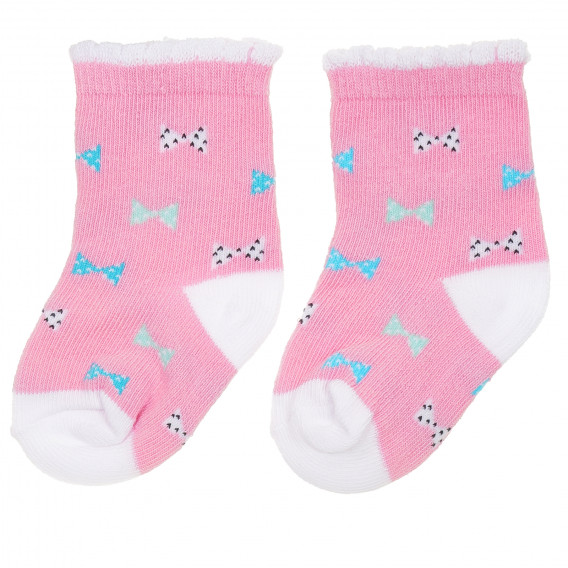 Комплект от три чифта чорапи с кученце за бебе за момиче многоцветни YO! 186624 3