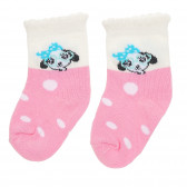 Комплект от три чифта чорапи с кученце за бебе за момиче многоцветни YO! 186625 4